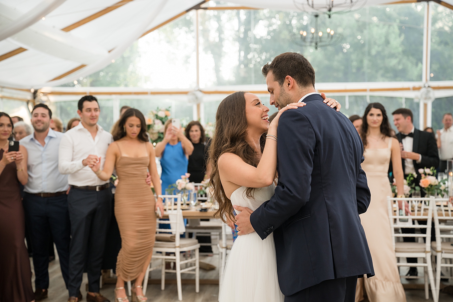 bride and groom first dance