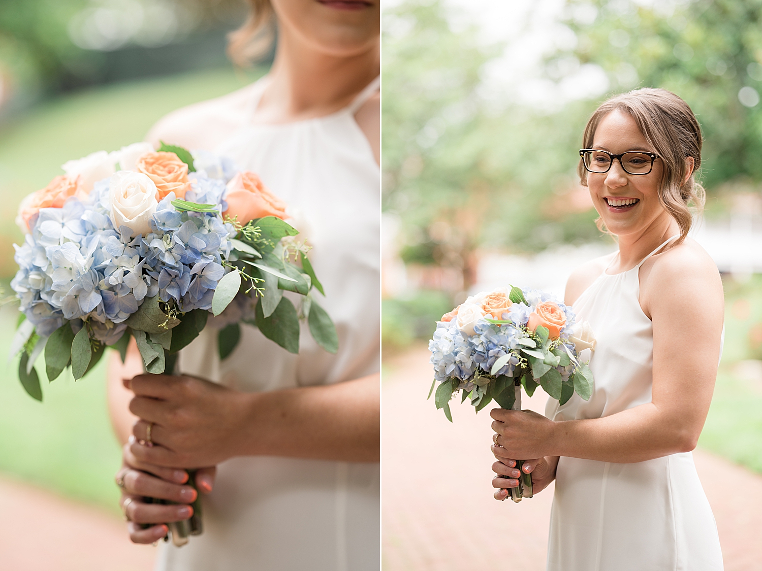 bridal portrait with bouquet