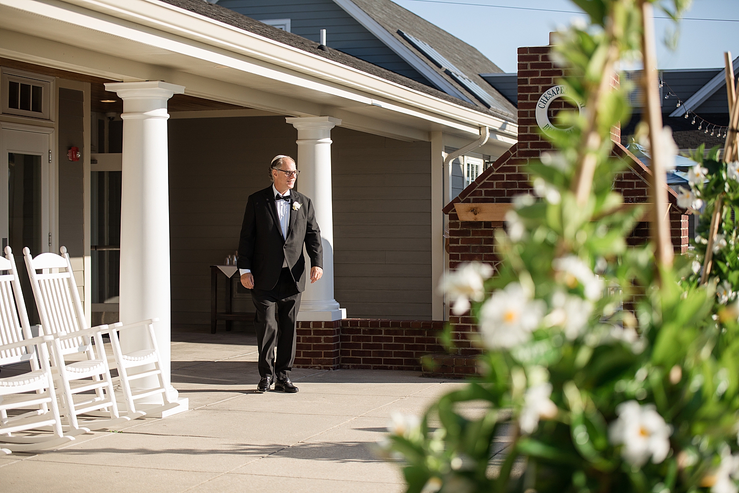 groom enters ceremony