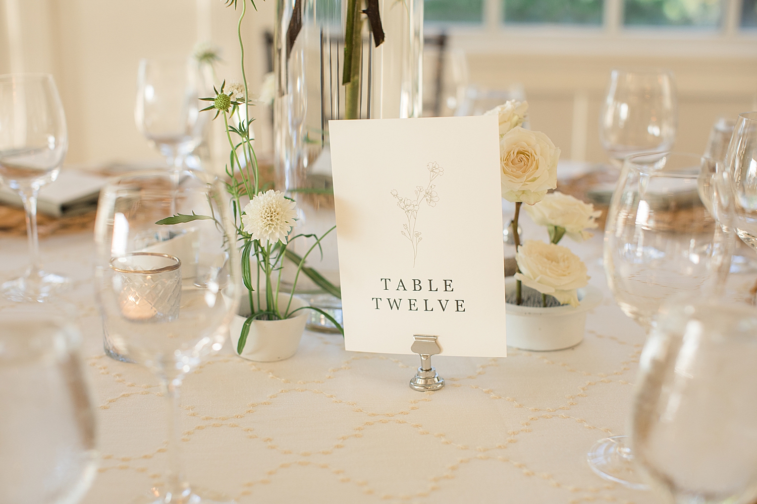 table details wedding reception