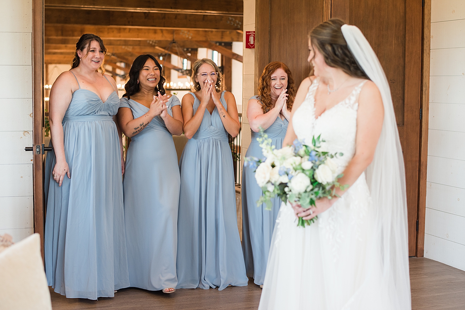  bridesmaids react to seeing bride