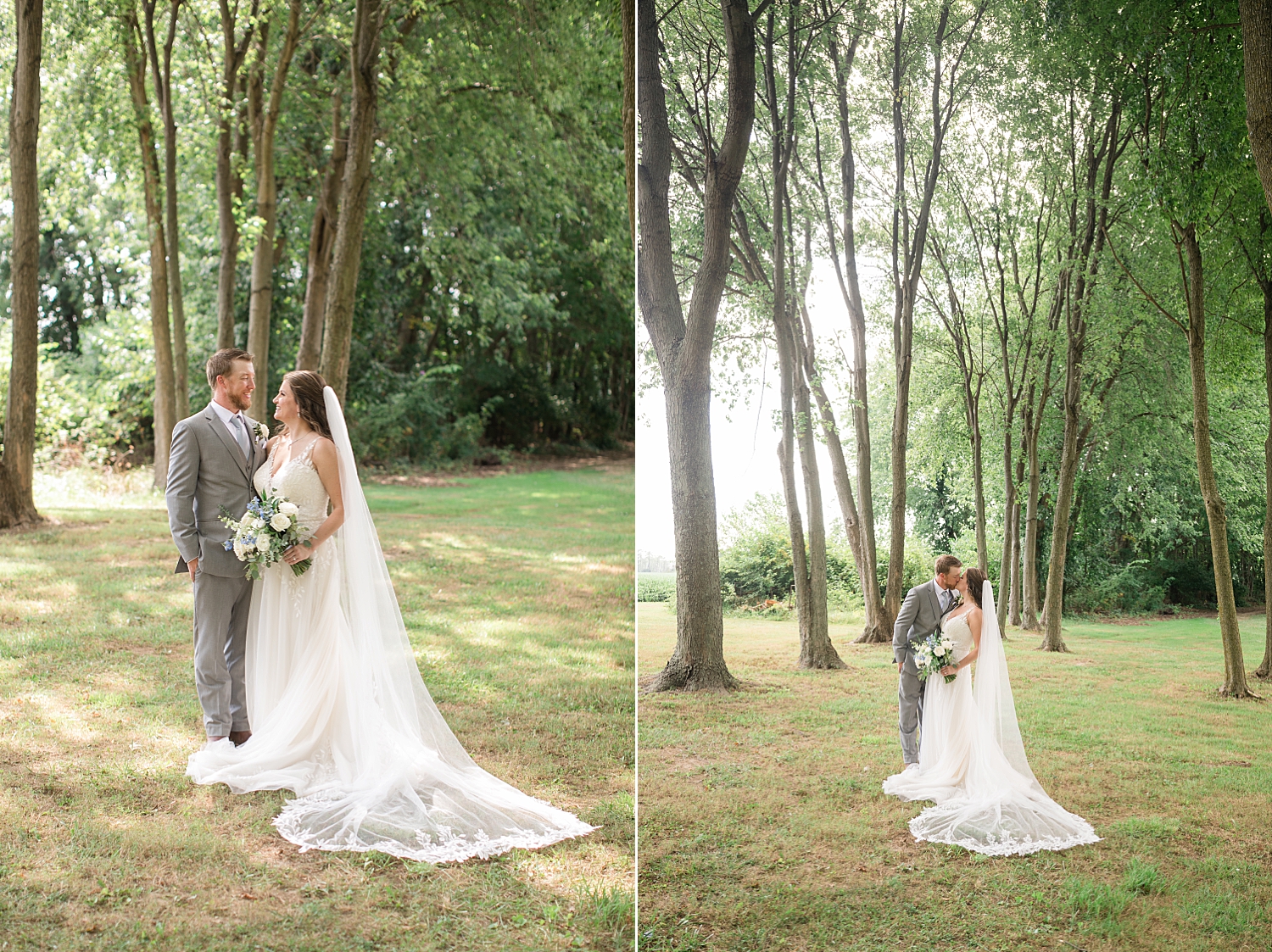 couple portrait in greenery on kent island