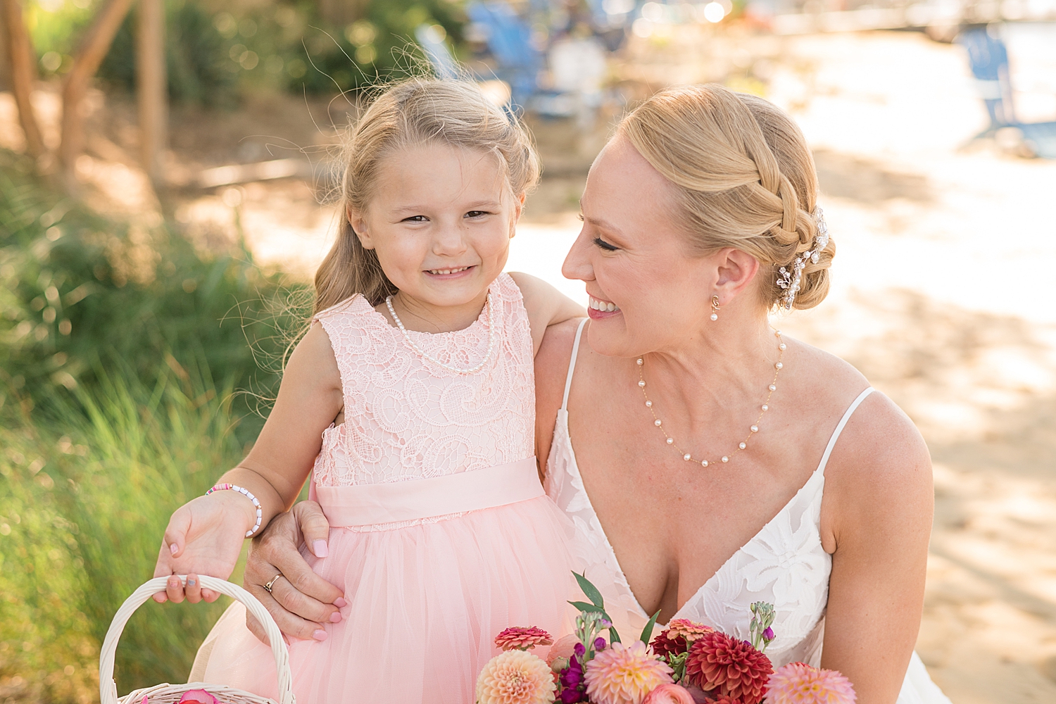 bride with step daughter