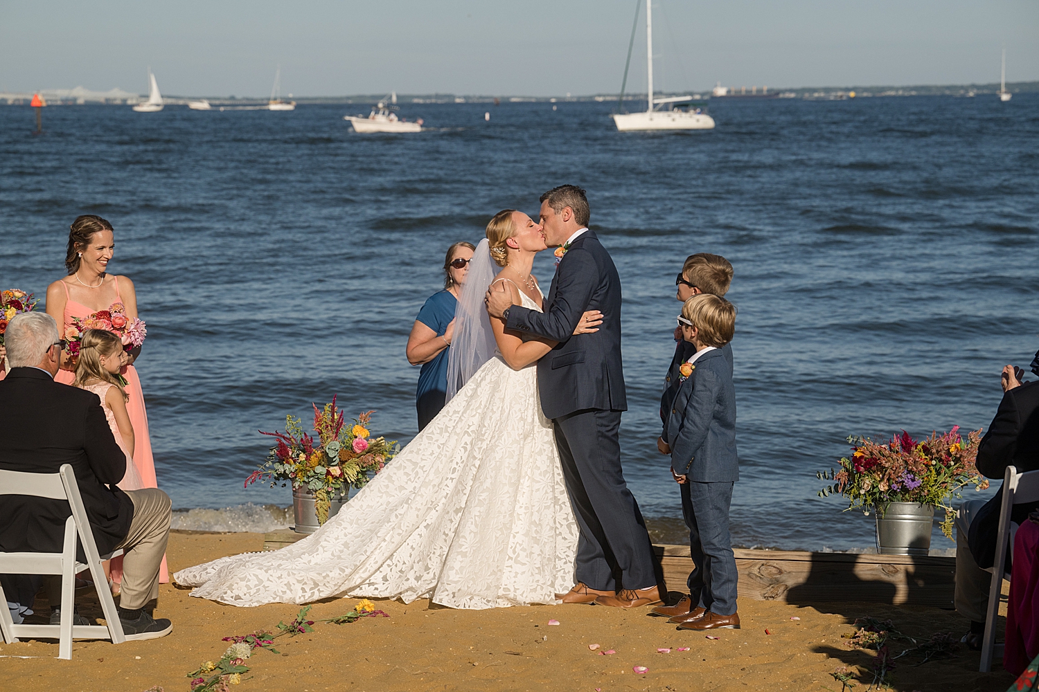 first kiss on the beach