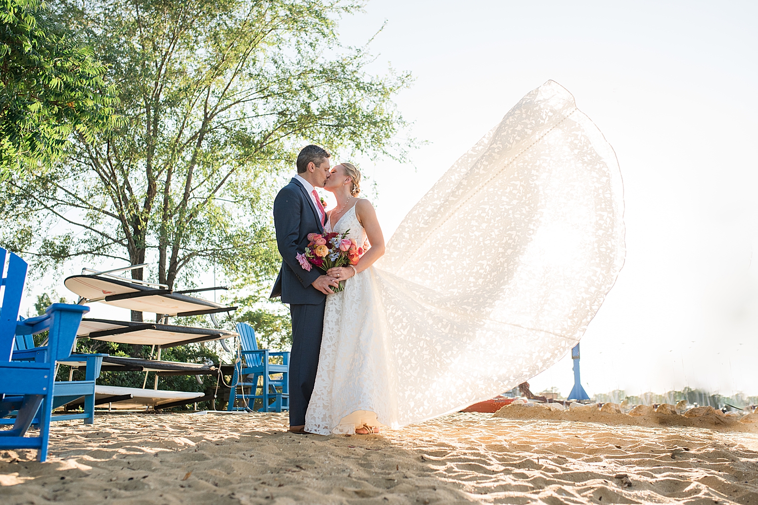 couple's portrait, dress toss