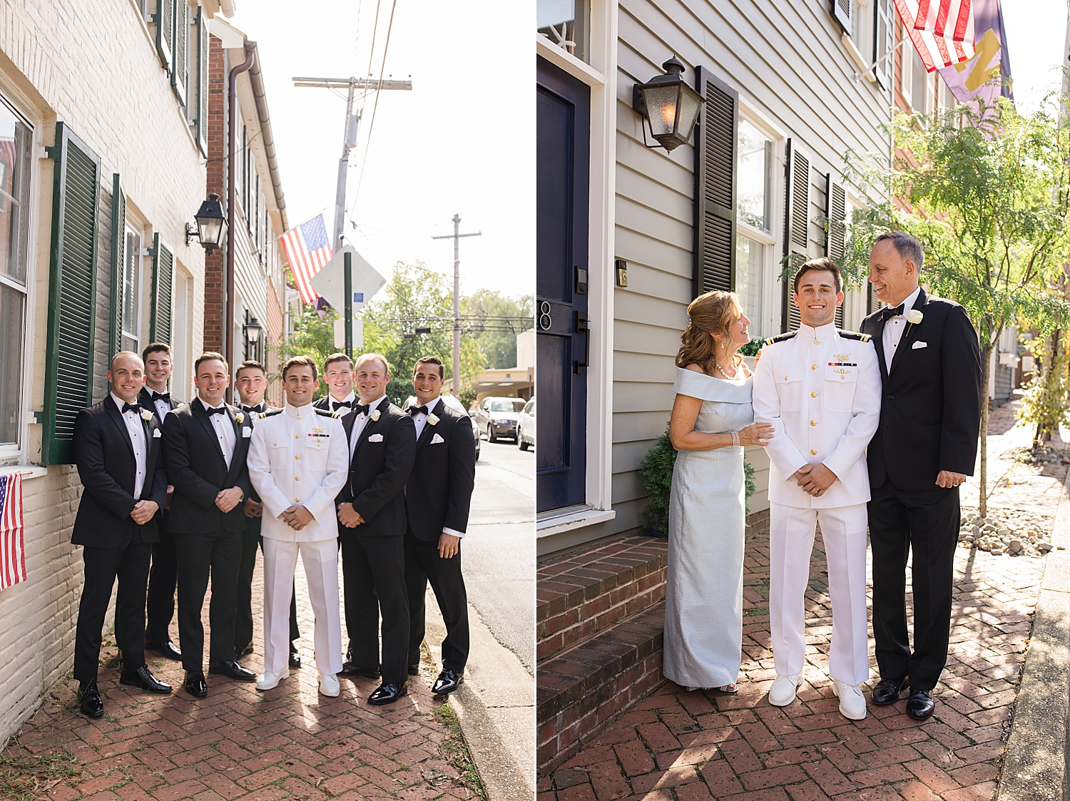 groom with groomsmen and parents