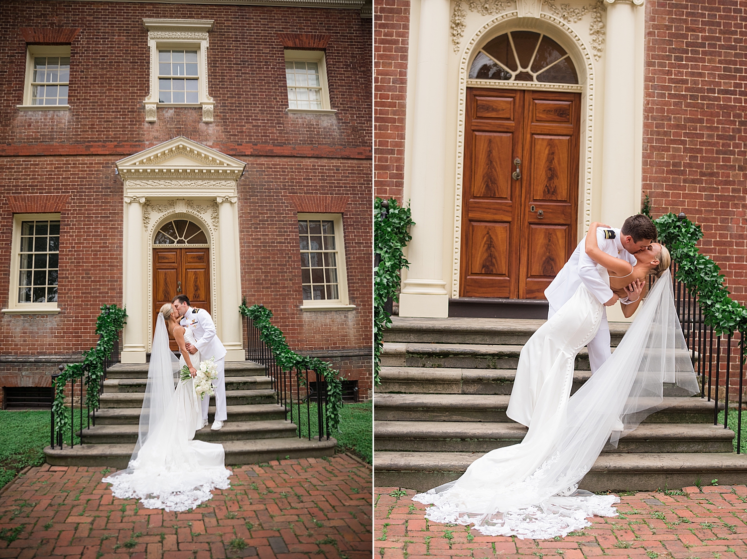 couple portrait, dip kiss