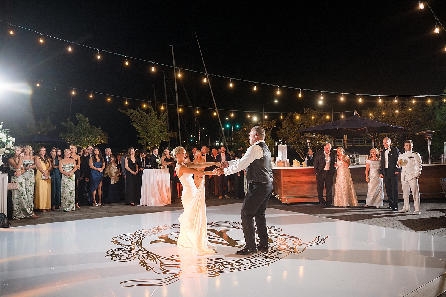 bride dances with dad