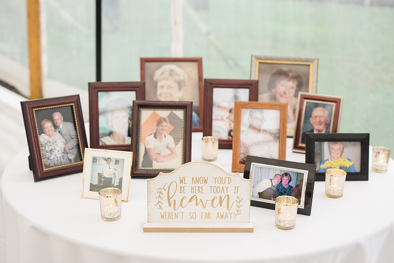 remembrance table at reception