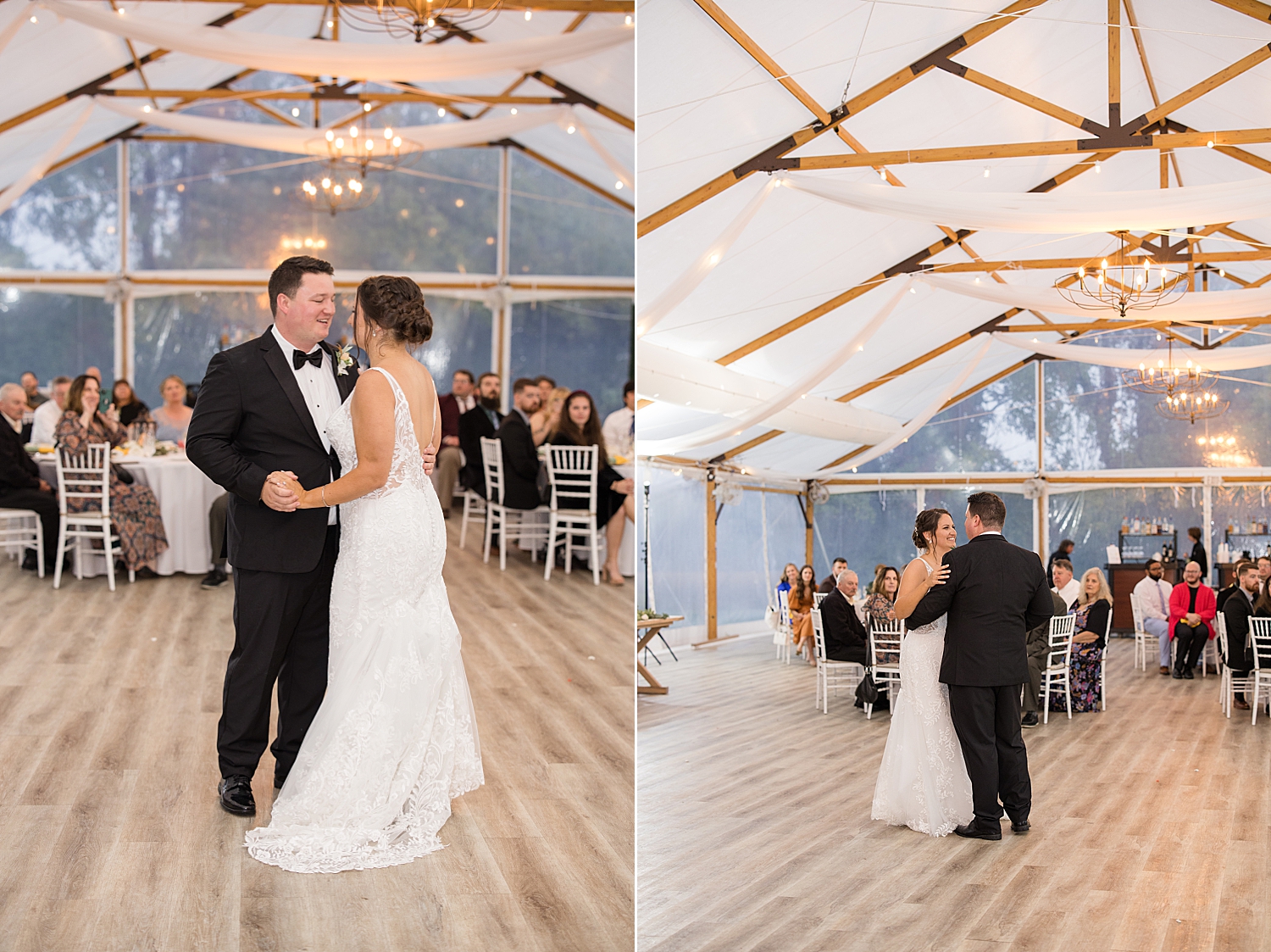 bride and groom first dance