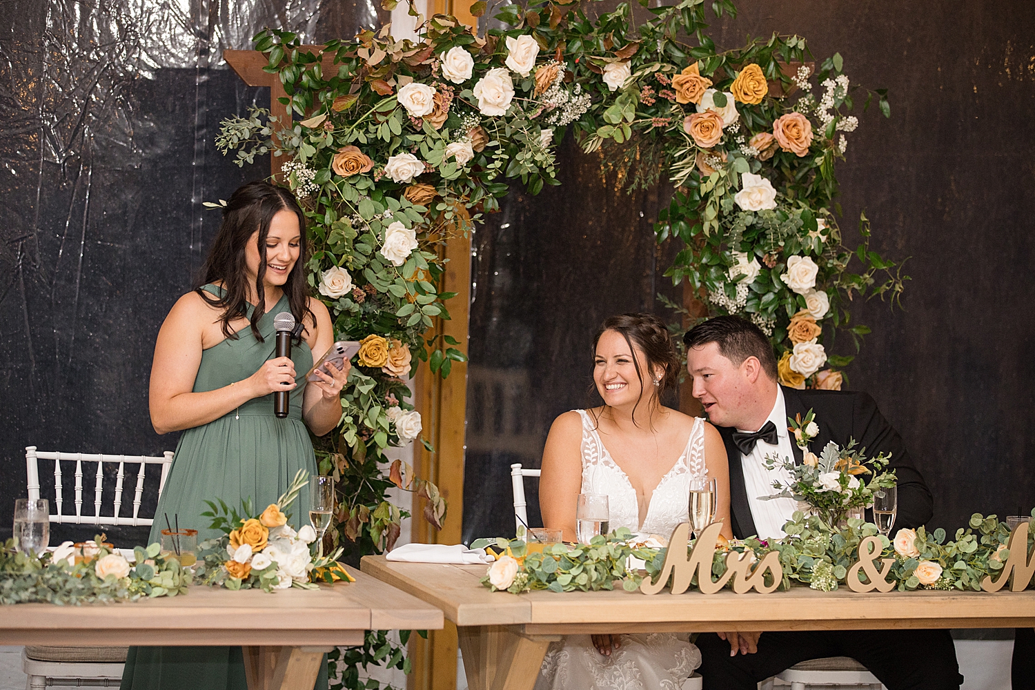 wedding toast from bridesmaid