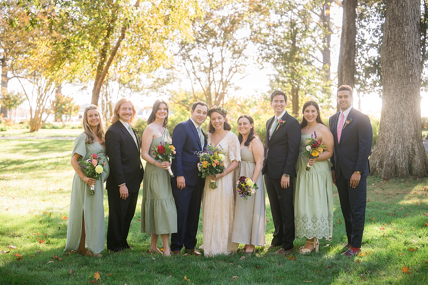 bride and bridemaids portrait