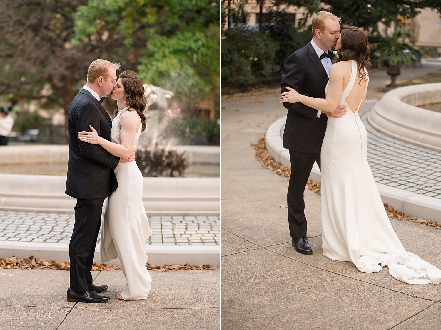 bride and groom first look