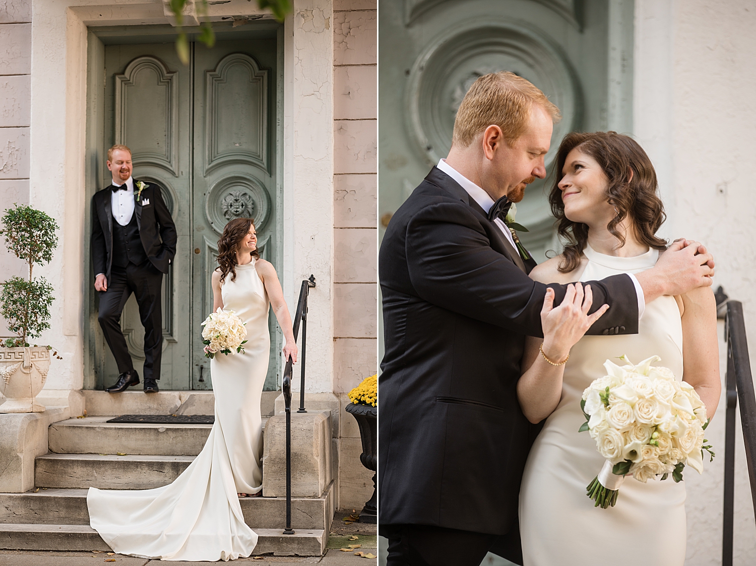 bride and groom portrait baltimore maryland