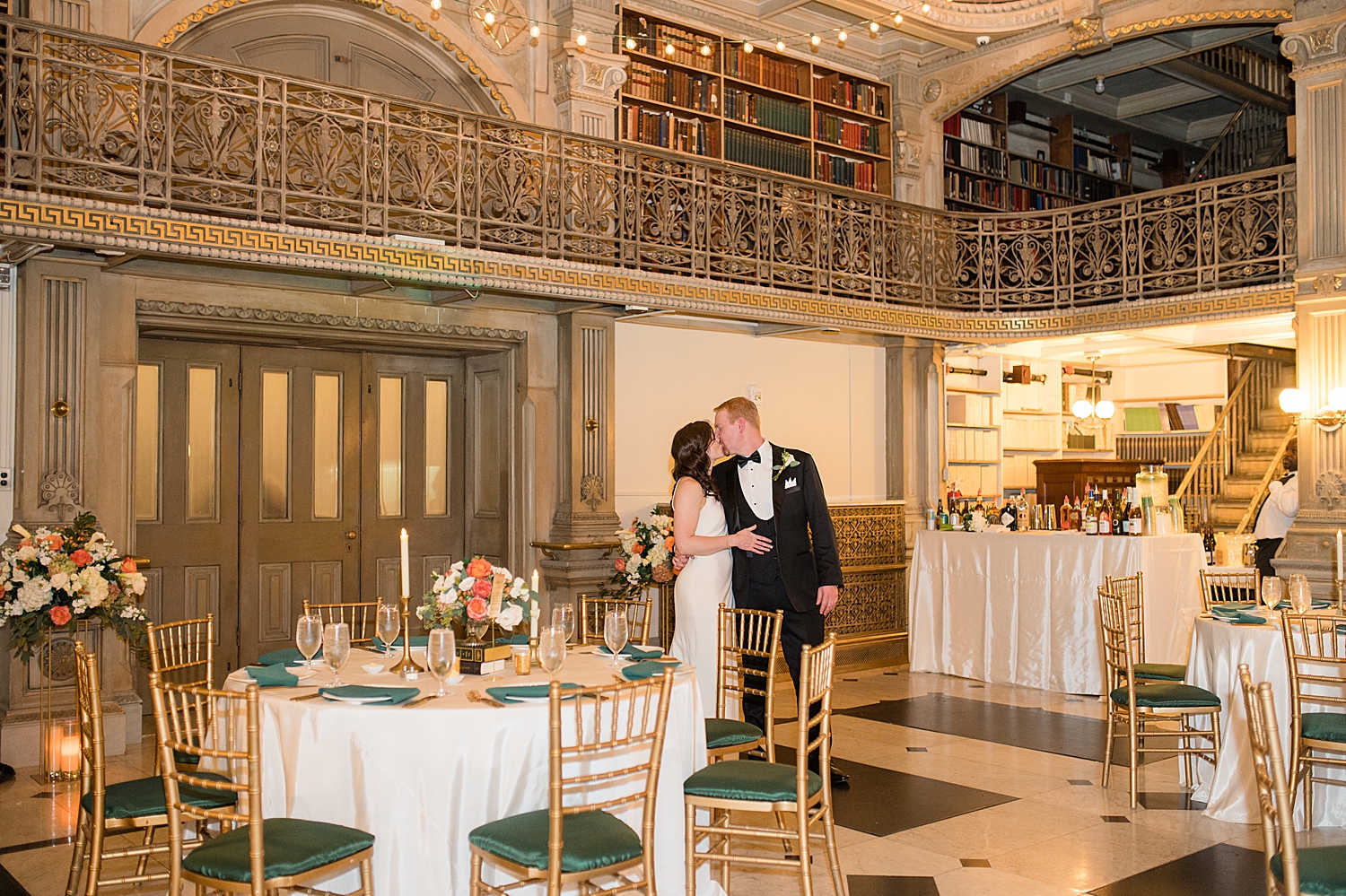 bride and groom reception room reveal peabody