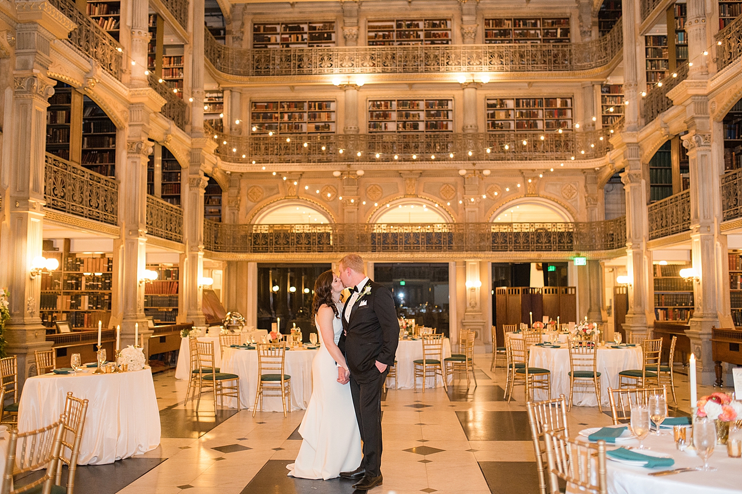 bride and groom reception room reveal peabody