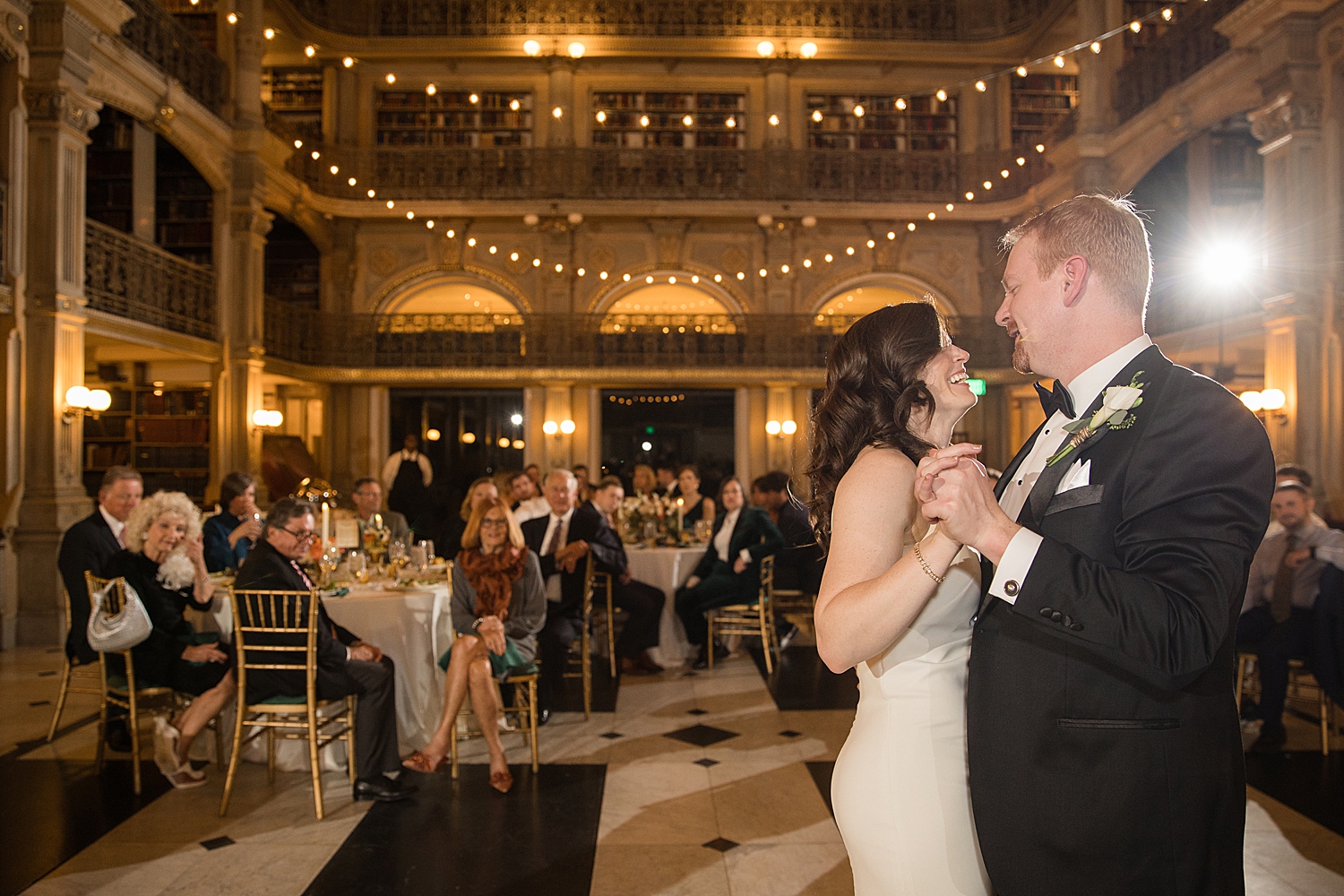 bride and groom first dance