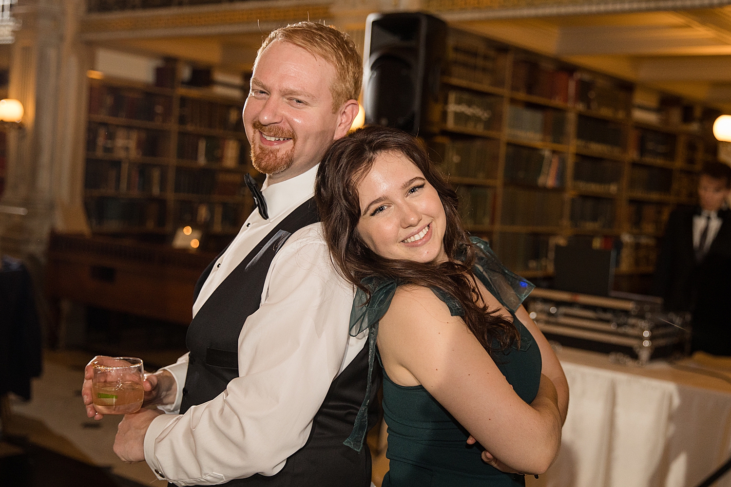 candid wedding guests dancing