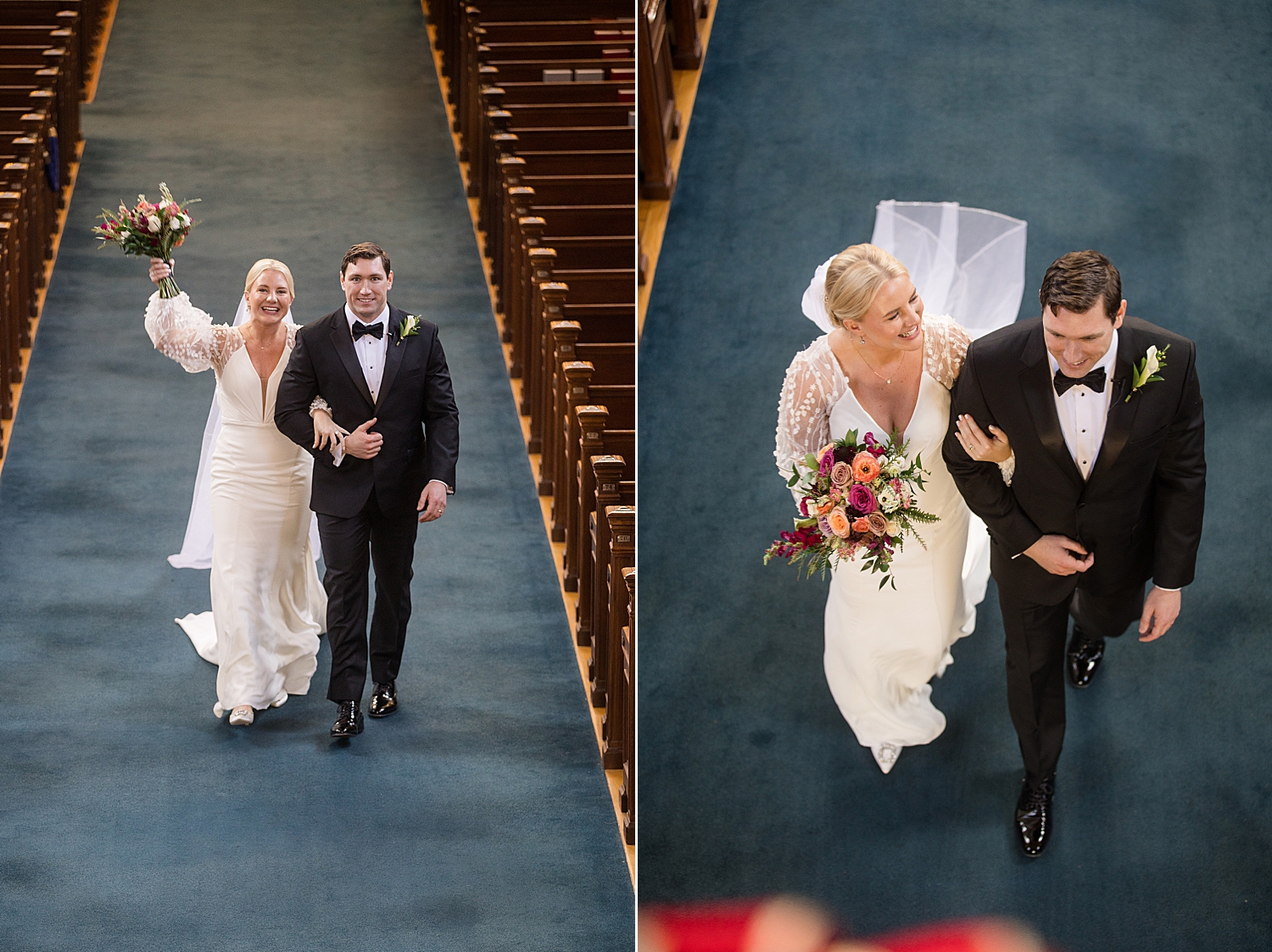 bride and groom recess