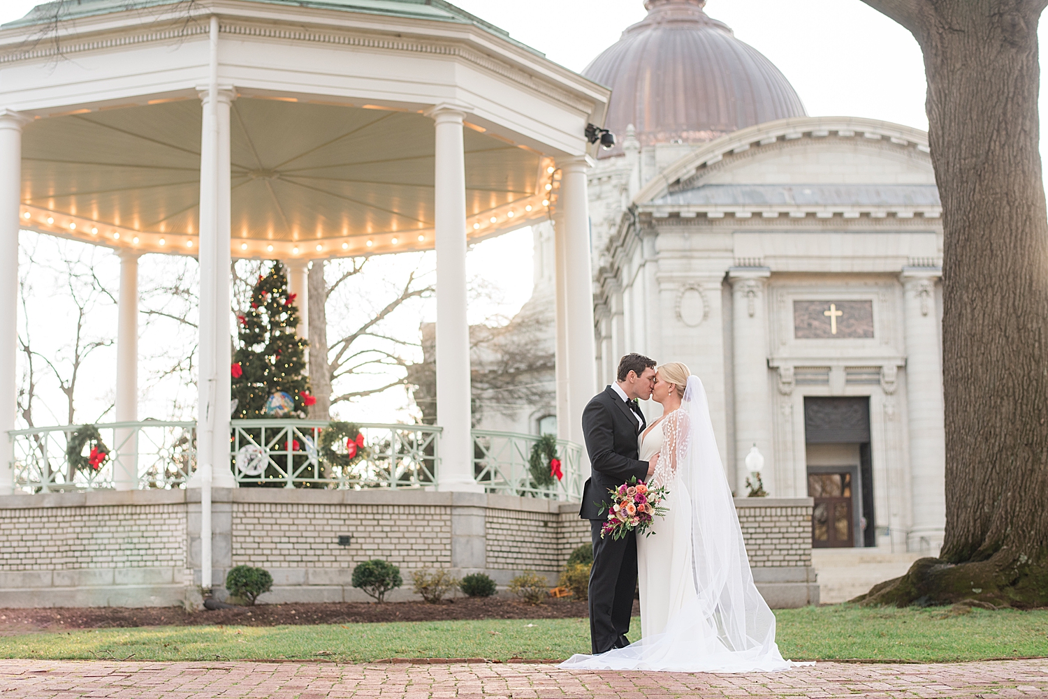 bride and groom portrait at usna