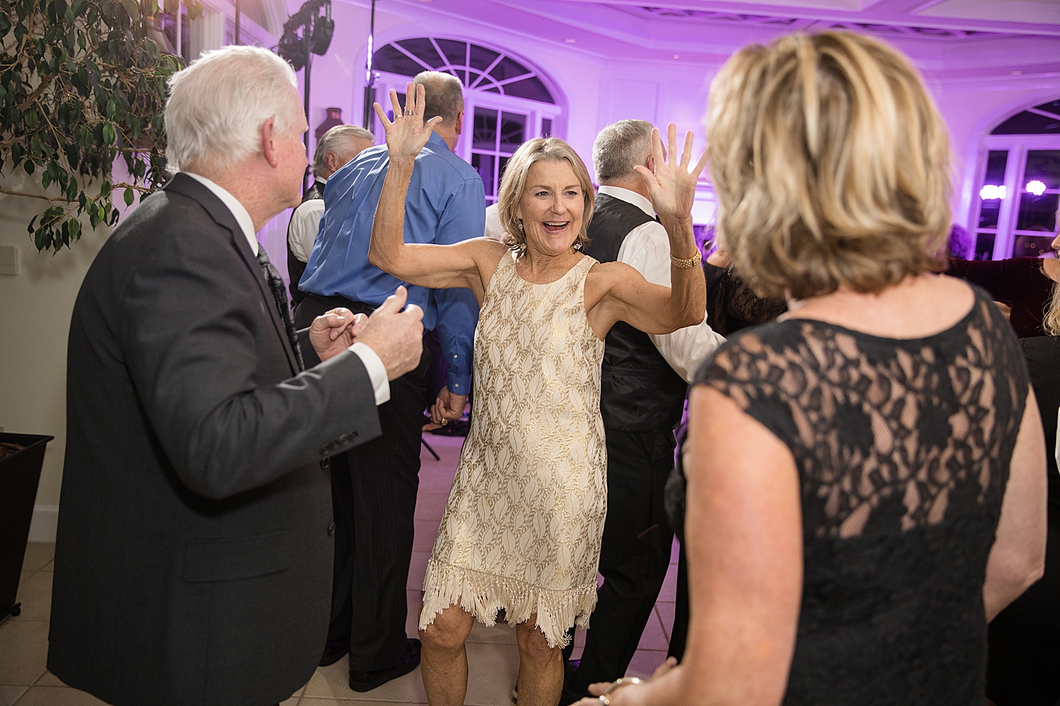 candid guests dancing