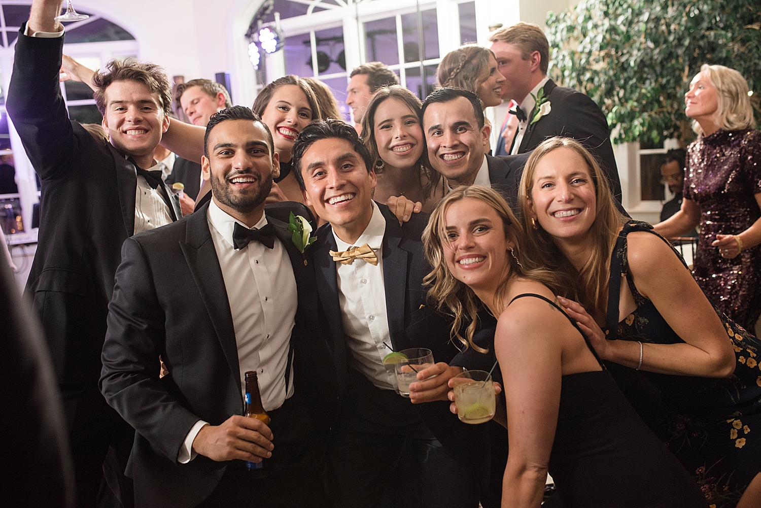 candid guests on dance floor