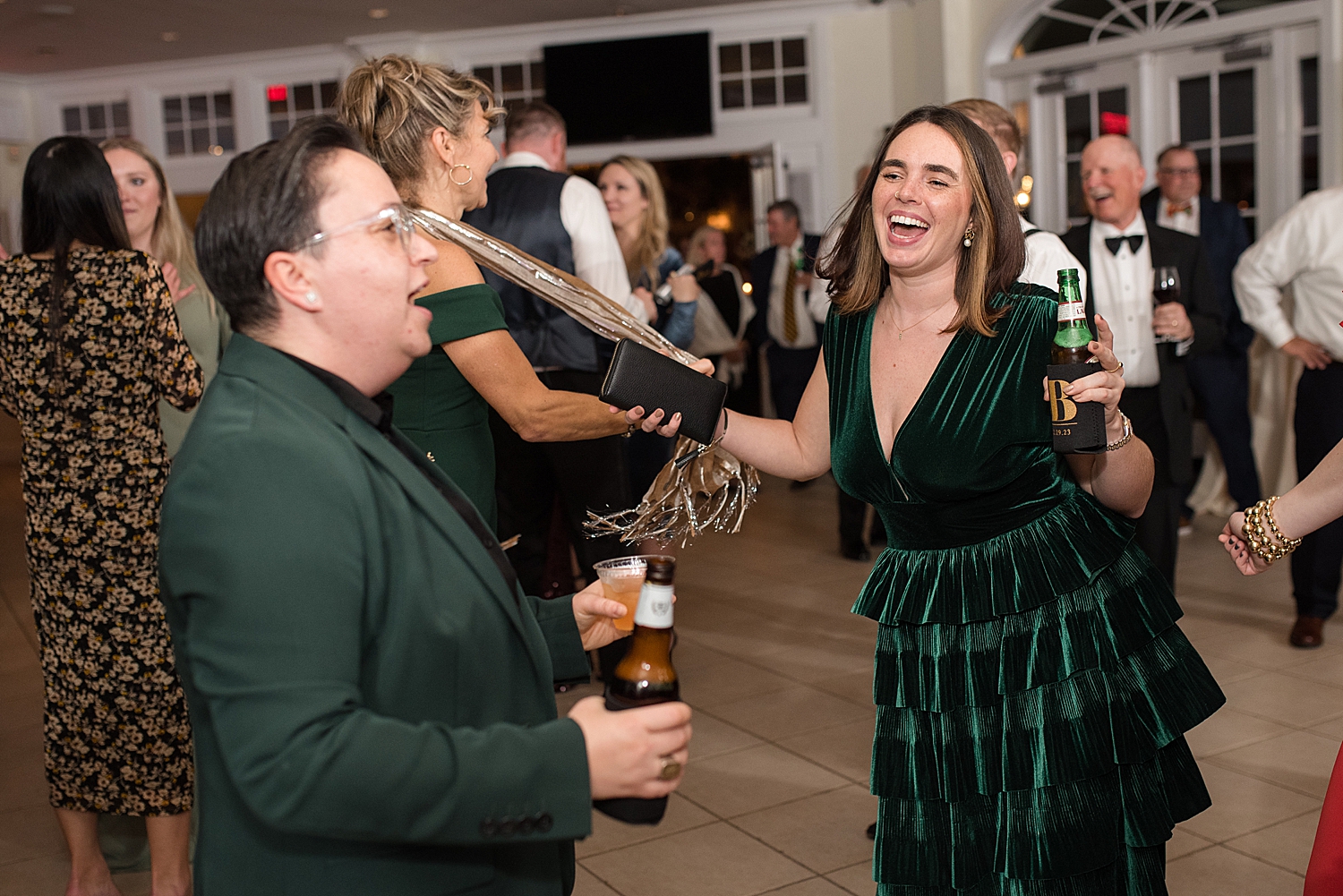 candid guests on dance floor