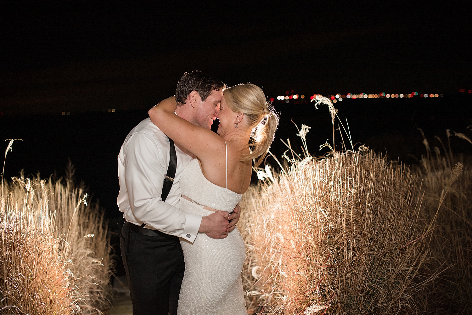 night shot couple portrait