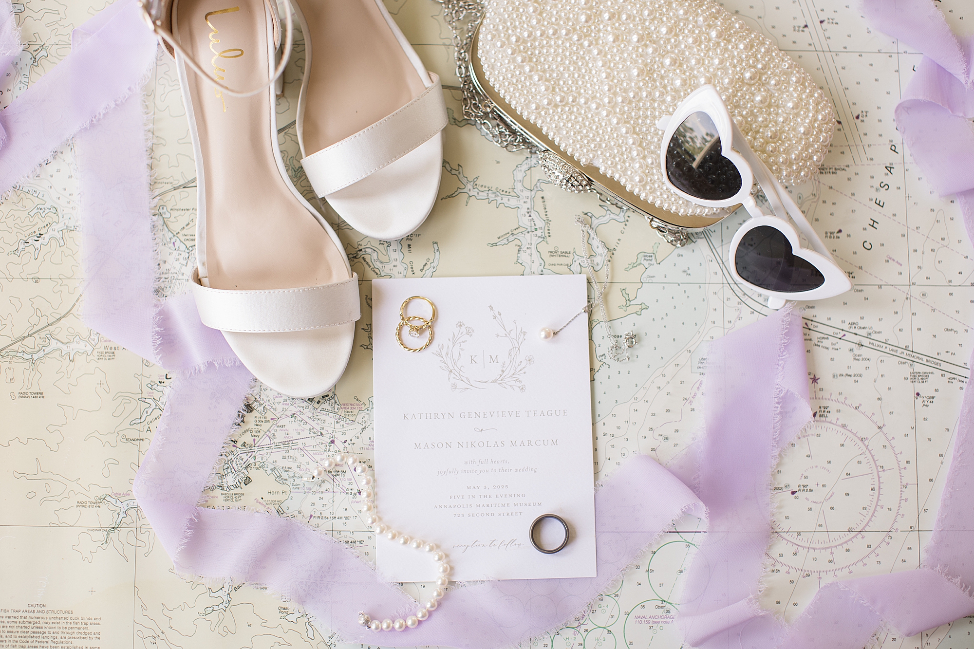 Coastal wedding details