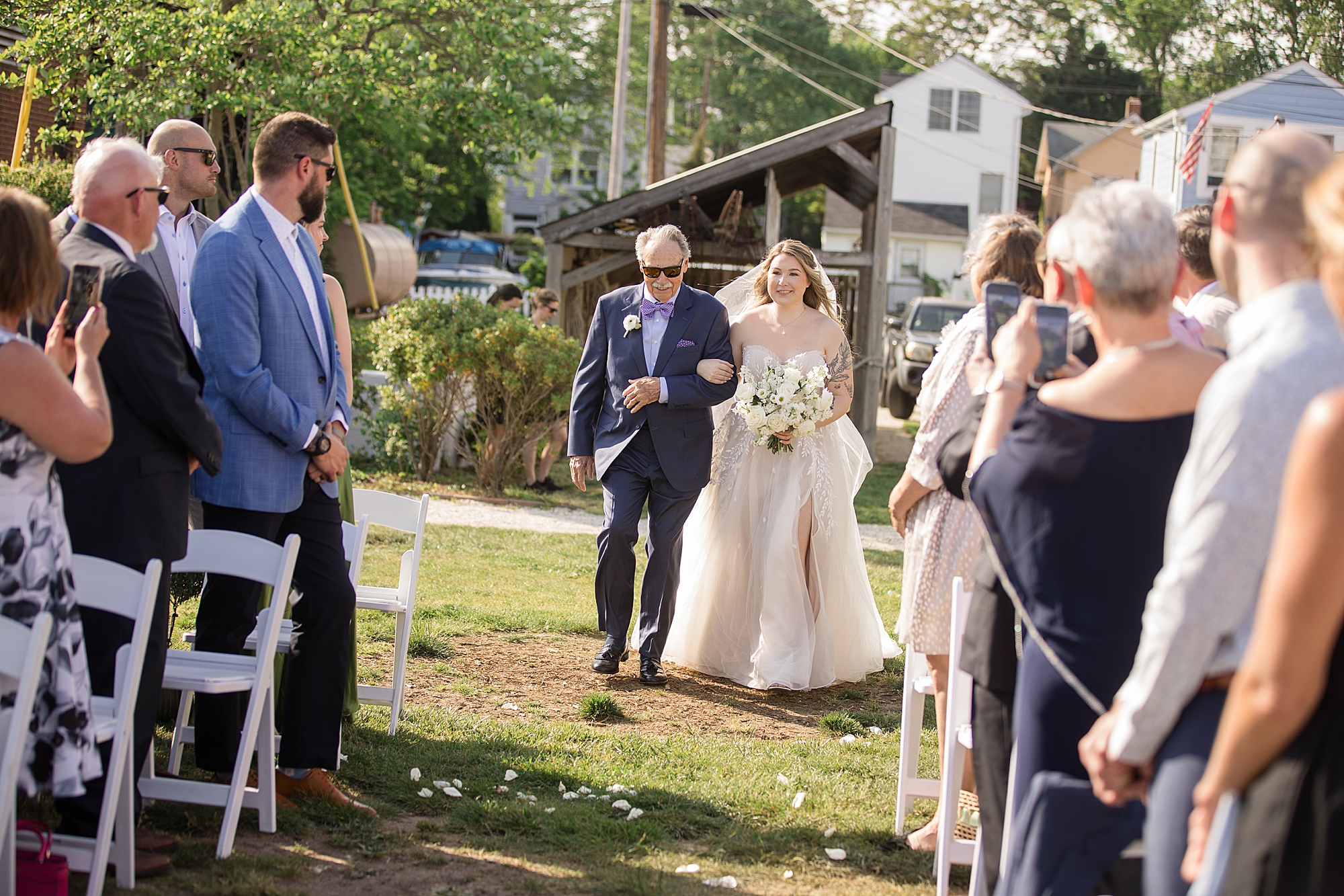 Annapolis Maritime museum waterfront beach wedding ceremony