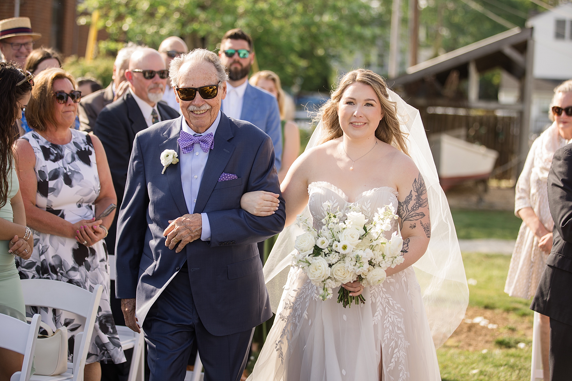 Annapolis Maritime museum waterfront beach wedding ceremony