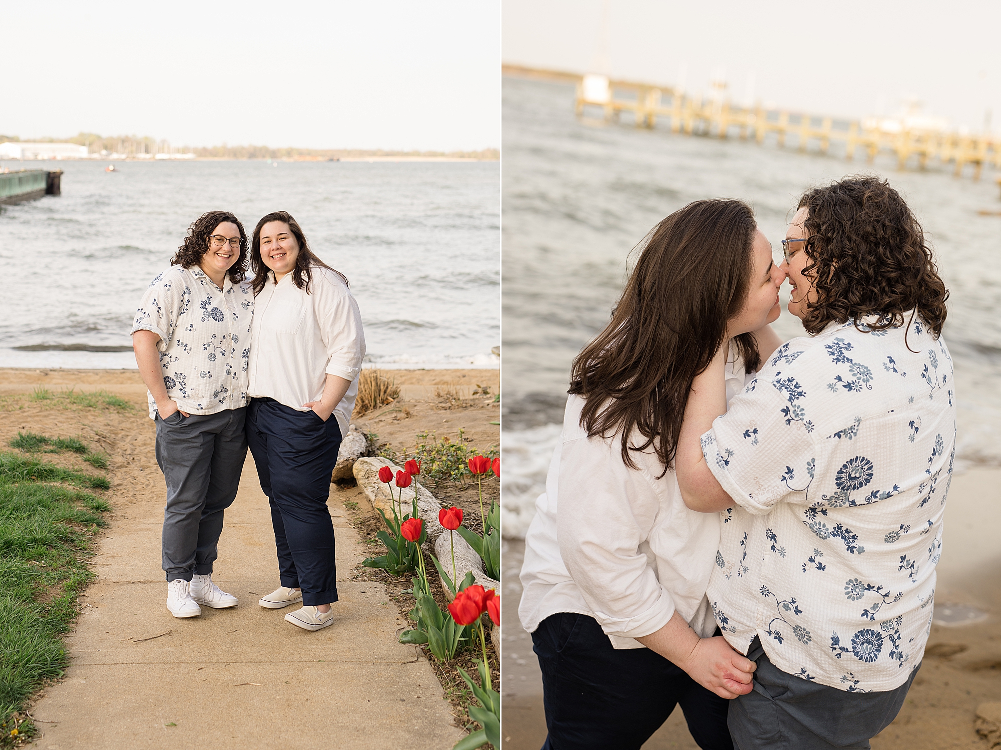 two women queer engagement photos