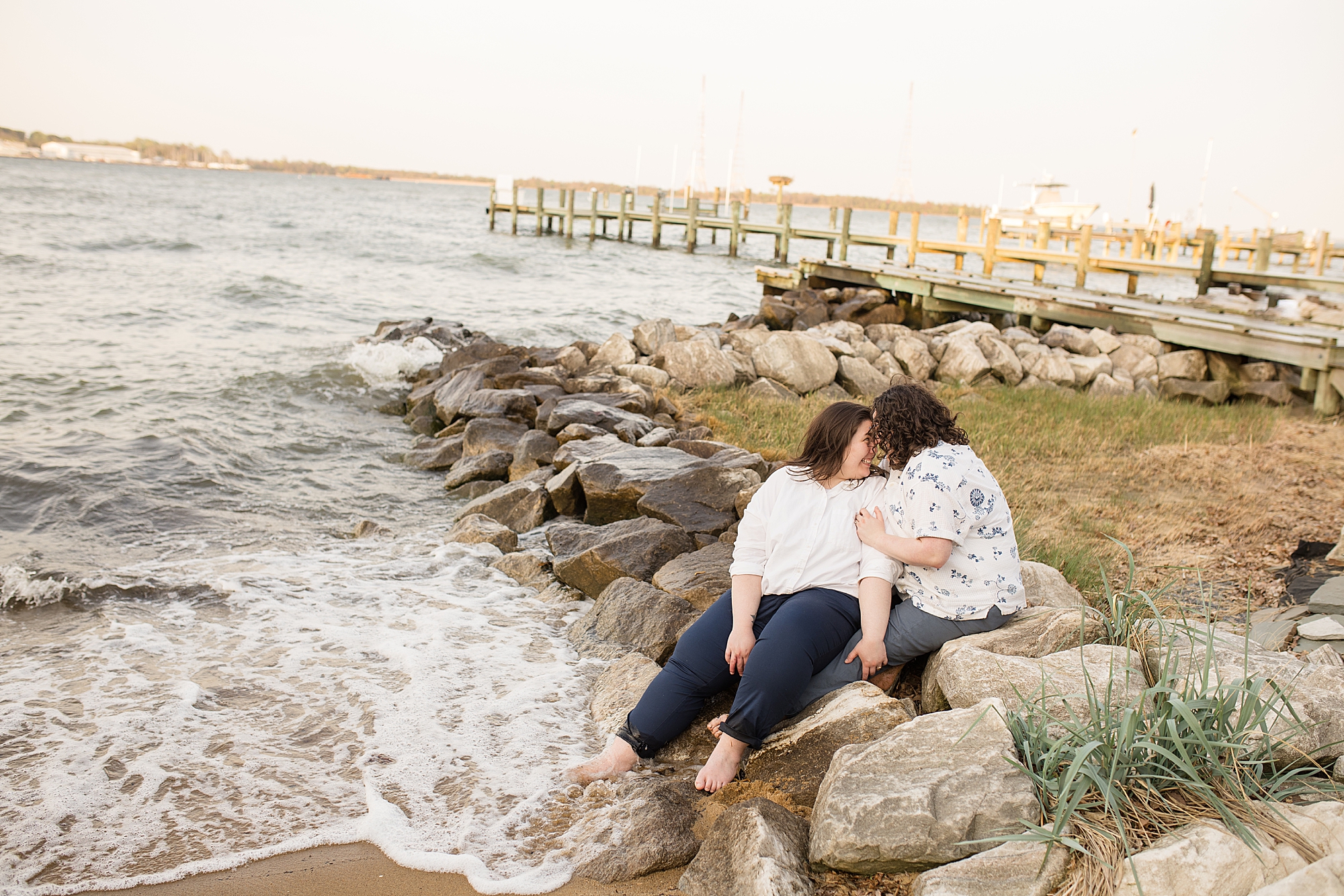 Maryland beach LGBTQ engagement photographer