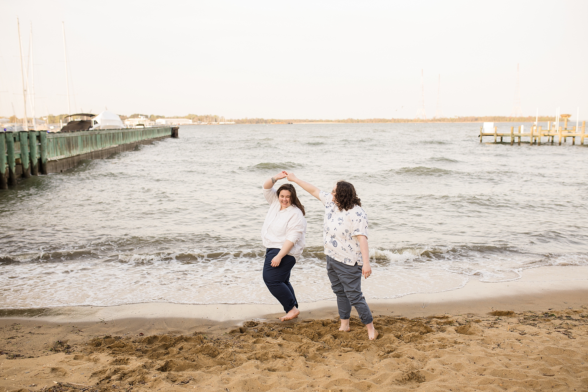Maryland beach LGBTQ engagement photographer
