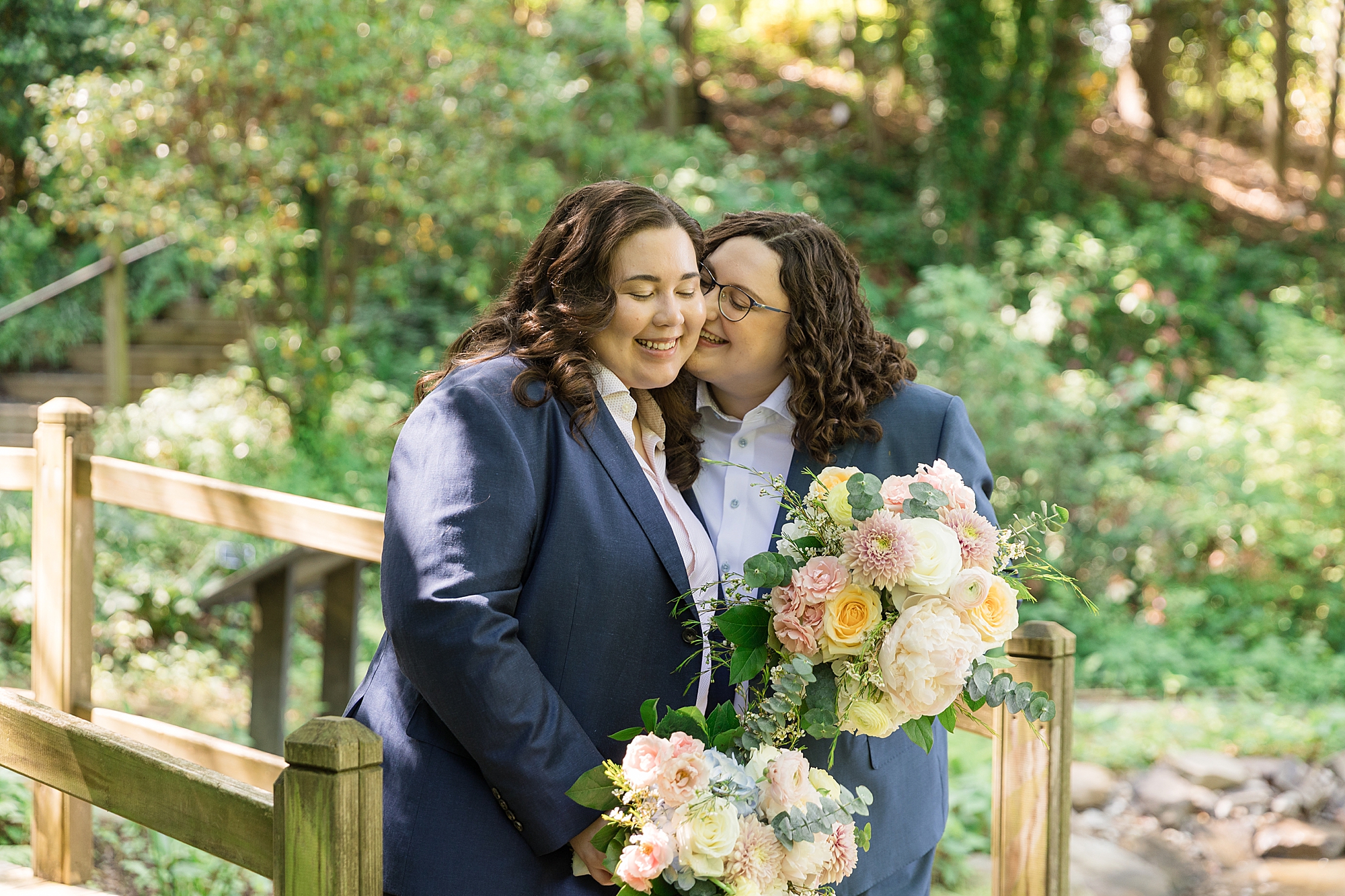 London Town Garden LGBTQ wedding couple