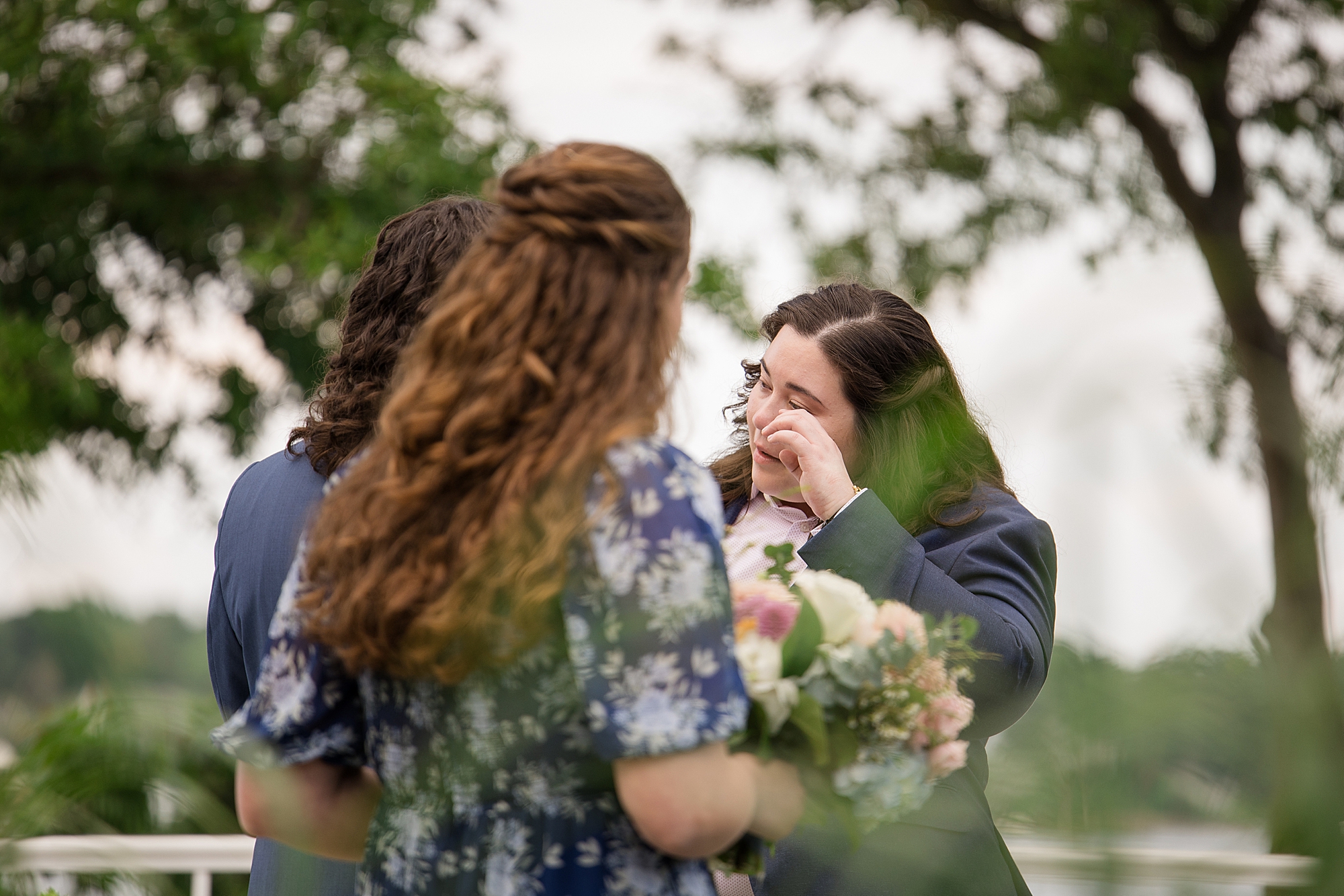 london town garden wedding ceremony on the south river