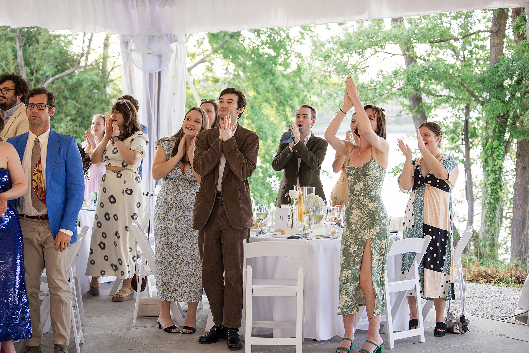 tented reception at london town