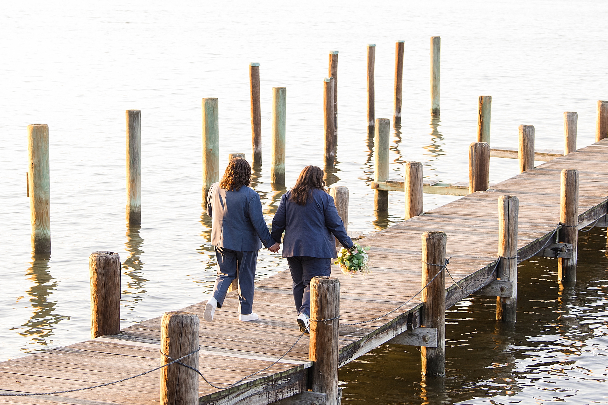 sunset lgbtq wedding on the south river