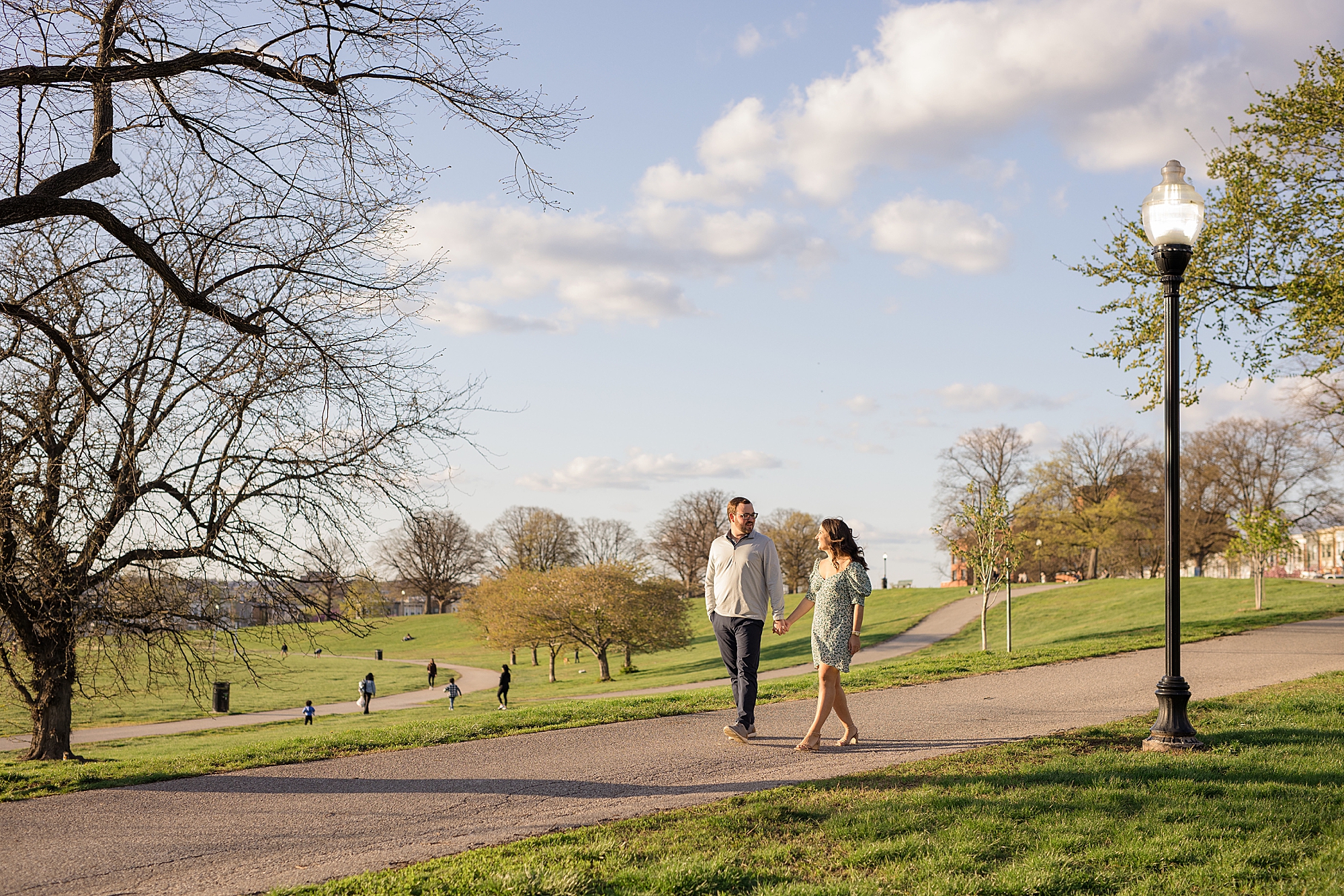 Patterson Park Cherry Blossom Engagement Session