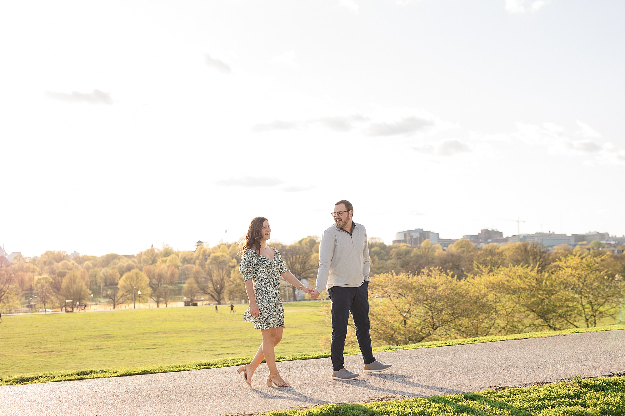 Patterson Park Baltimore Cherry Blossom Engagement Session