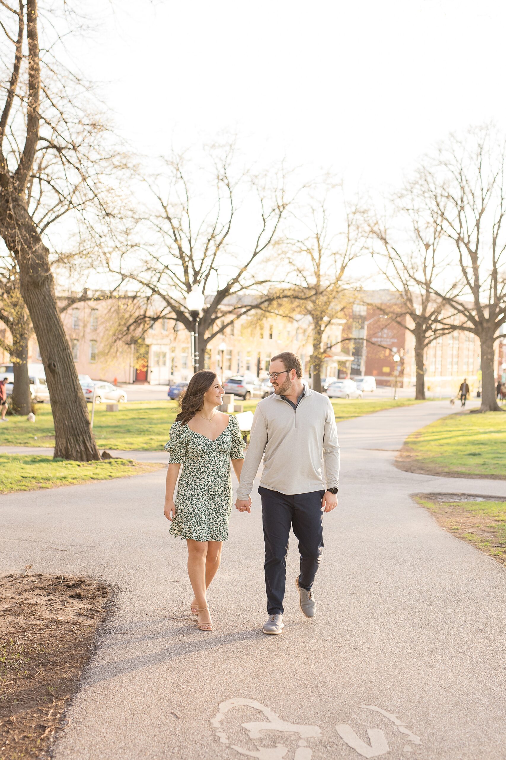 Patterson Park Baltimore Cherry Blossom Engagement Session