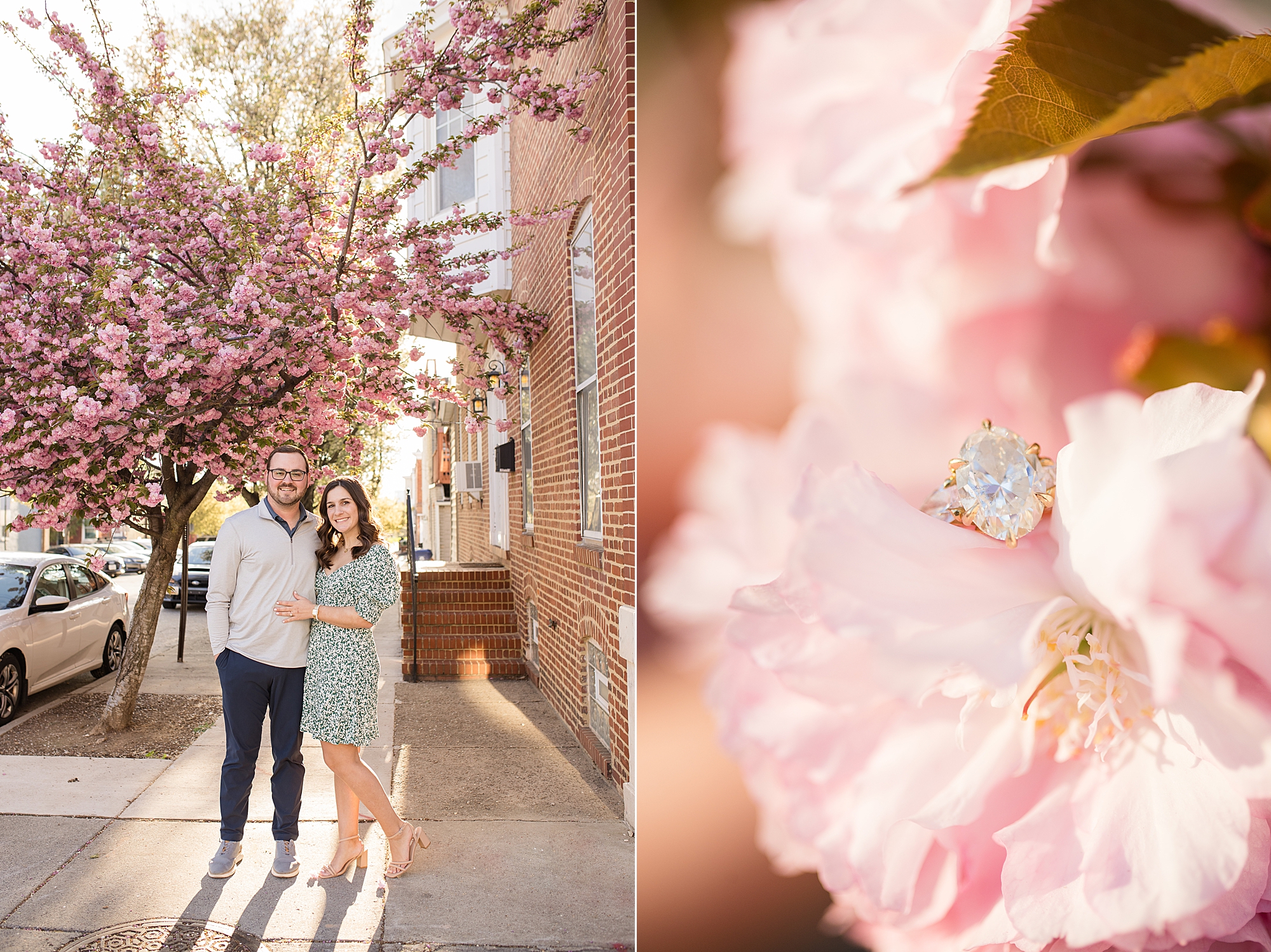 Patterson Park Baltimore Cherry Blossom Engagement Session