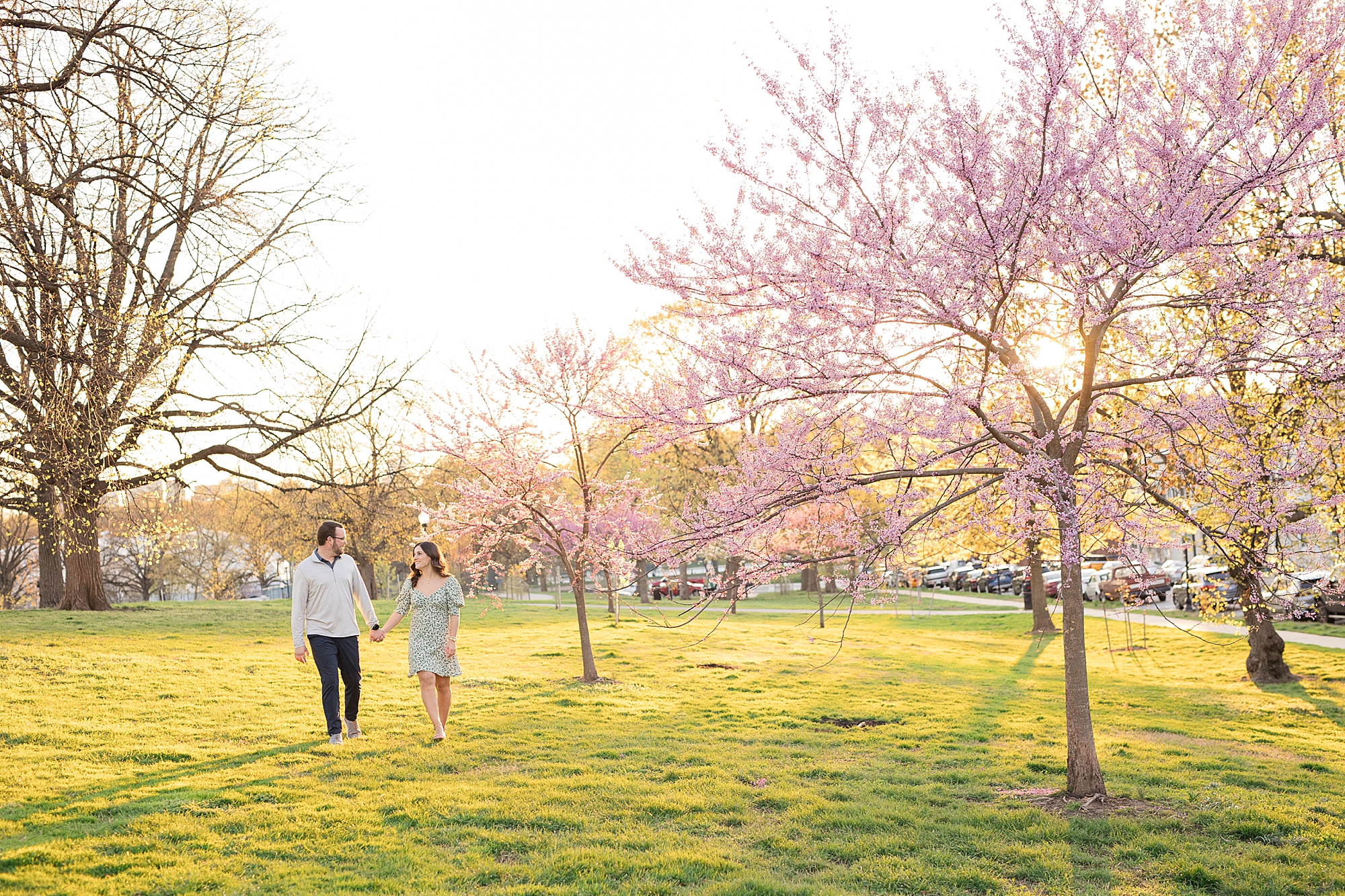Baltimore Cherry Blossom Engagement Session